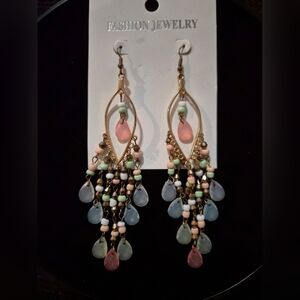Elegant Multicolor Chandelier Earrings